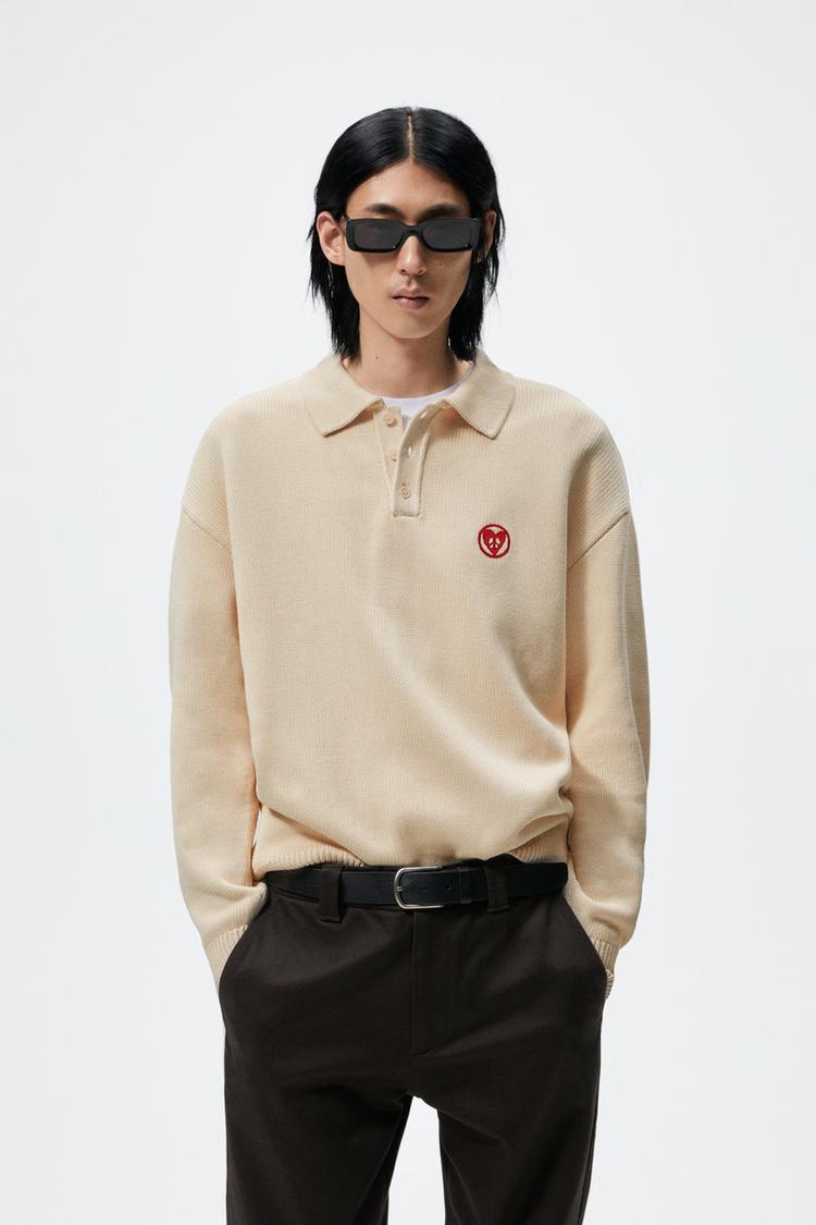 JOHN LENNON © YOKO ONO LENNON EMBROIDERED POLO SHIRT - Oyster White | ZARA  United States